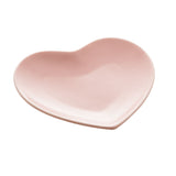 Travessa Coração Decorativo de Cerâmica Heart Rosa 27cm x 26cm - Ela Decora