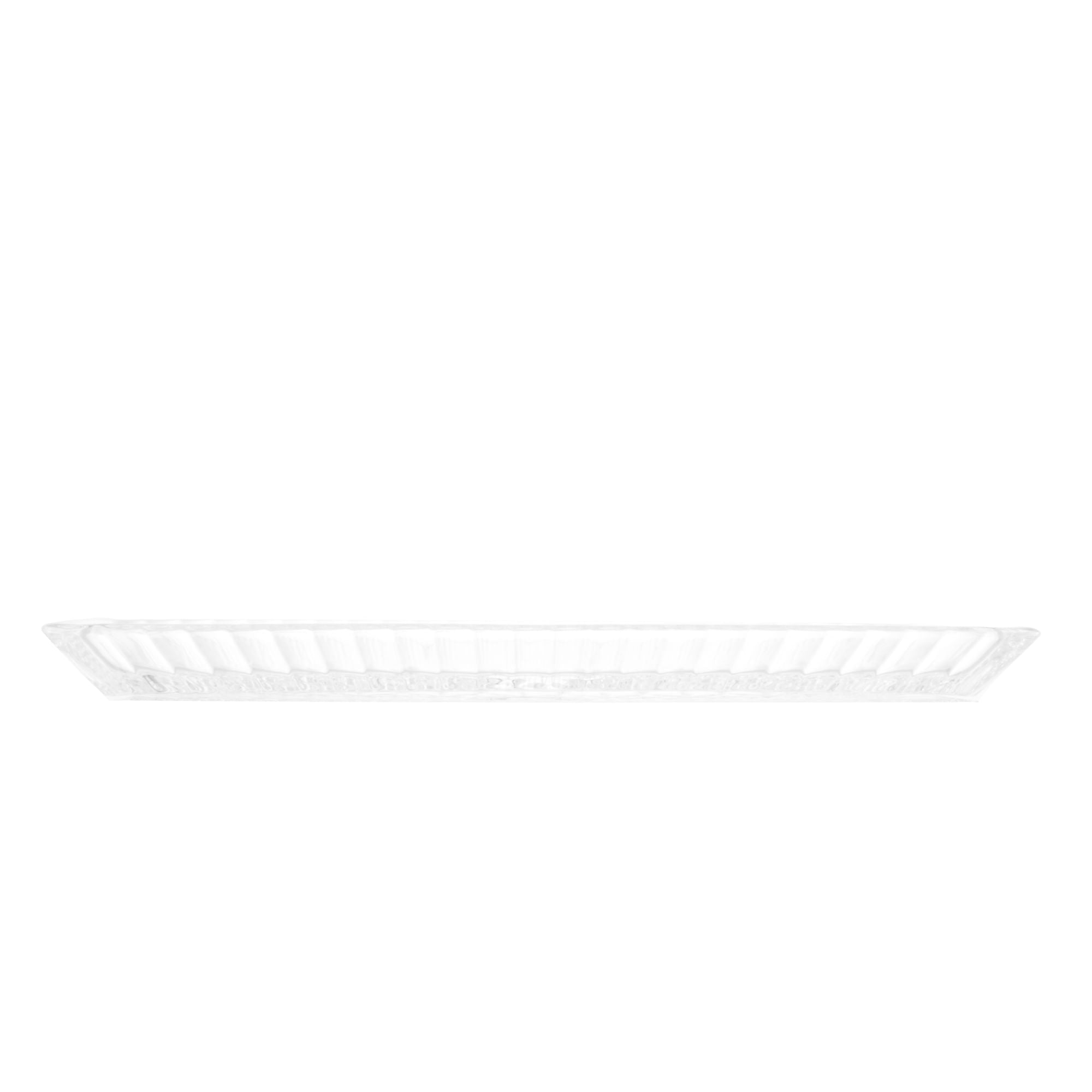 Travessa Cristal de Chumbo Retangular Lys 34cm - Ela Decora