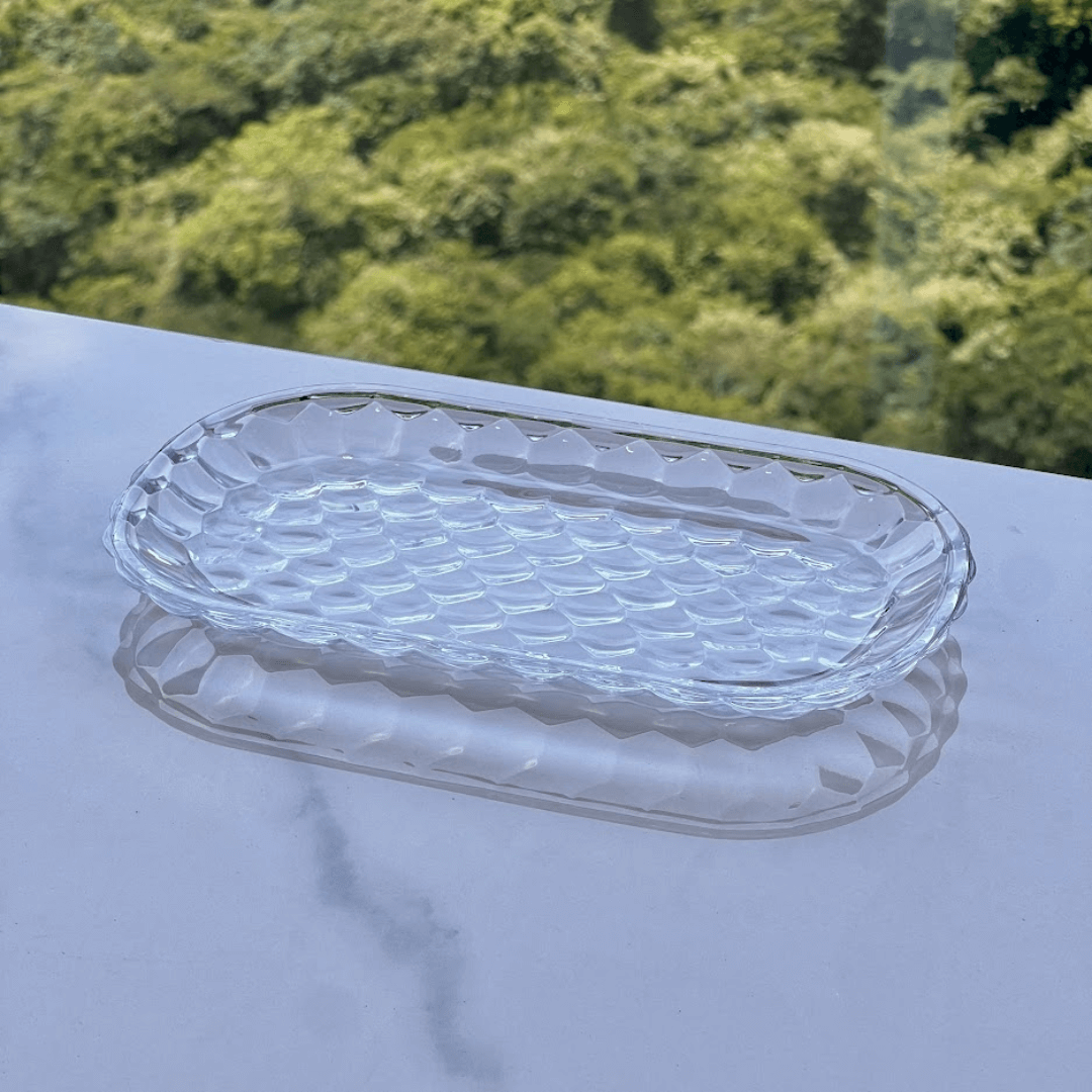 Travessa de Cristal Bubble 21cm - Ela Decora