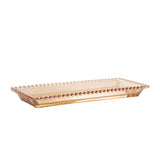 Travessa de Cristal de Chumbo Pearl Âmbar - 30 cm - Ela Decora