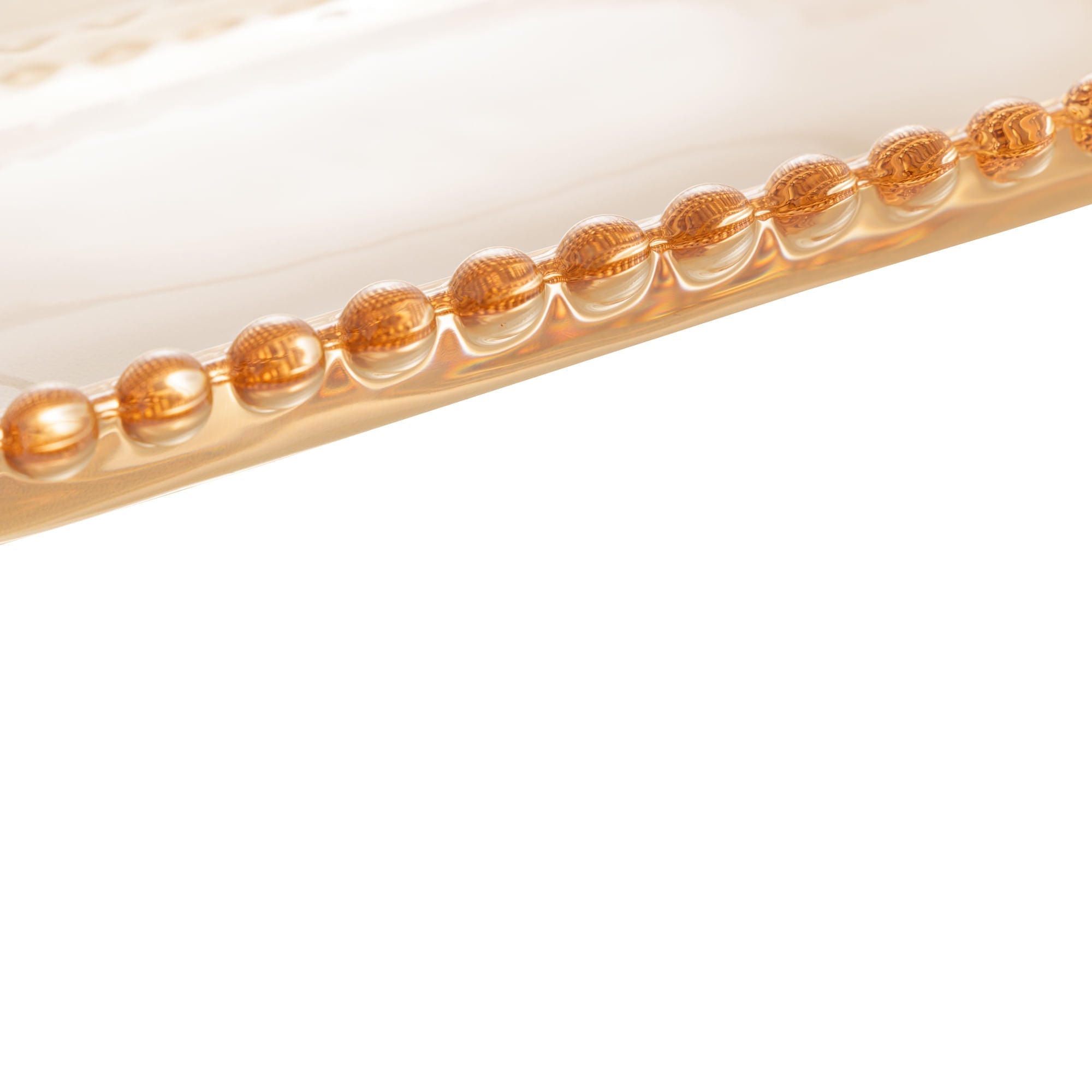 Travessa de Cristal Oval Pearl Âmbar 24cm - Ela Decora