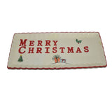 Travessa de Natal Merry Christmas G ‎38cm - Ela Decora