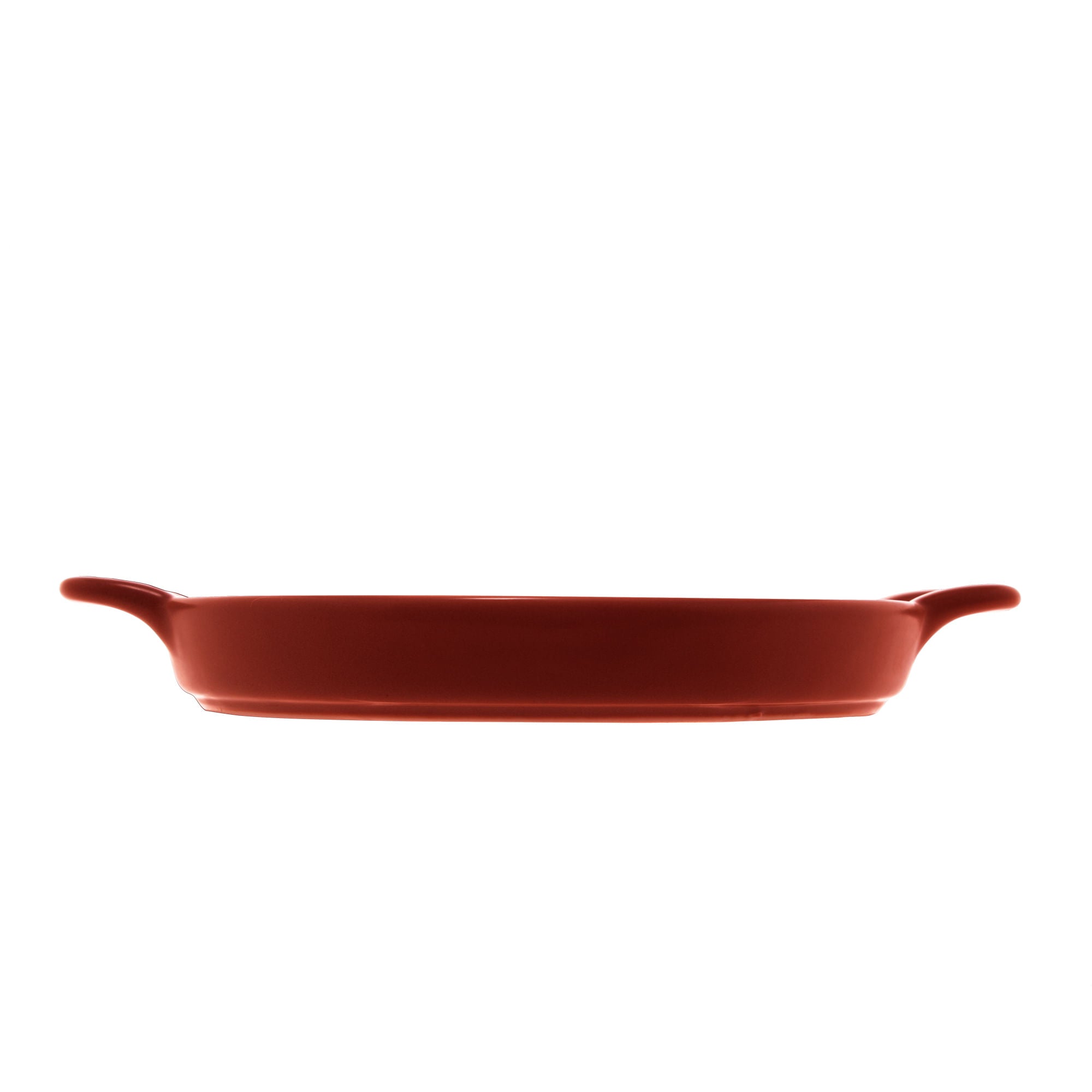 Travessa Grill Redonda Porcelana Nordica Vermelho Matt - 24 cm - Ela Decora