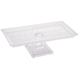 Travessa Lys com Pé Cristal de Chumbo 34cm - Ela Decora