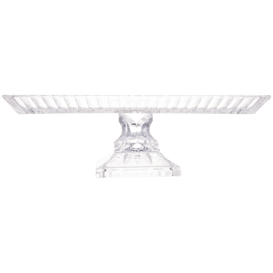 Travessa Lys com Pé Cristal de Chumbo 34cm - Ela Decora