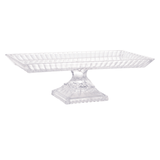 Travessa Lys com Pé Cristal de Chumbo 34cm - Ela Decora