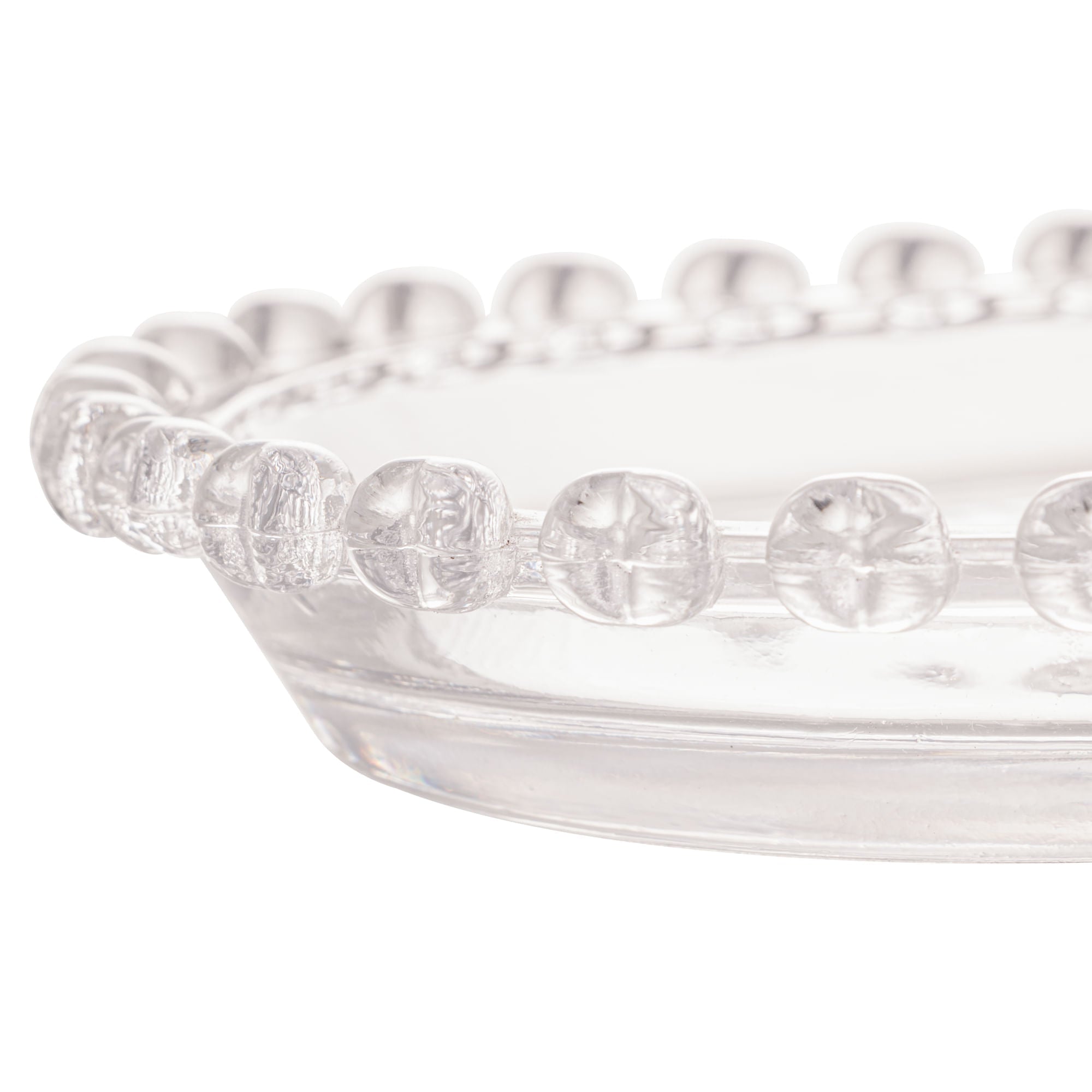 Travessa Oval Cristal de Chumbo Coração 25cm - Ela Decora