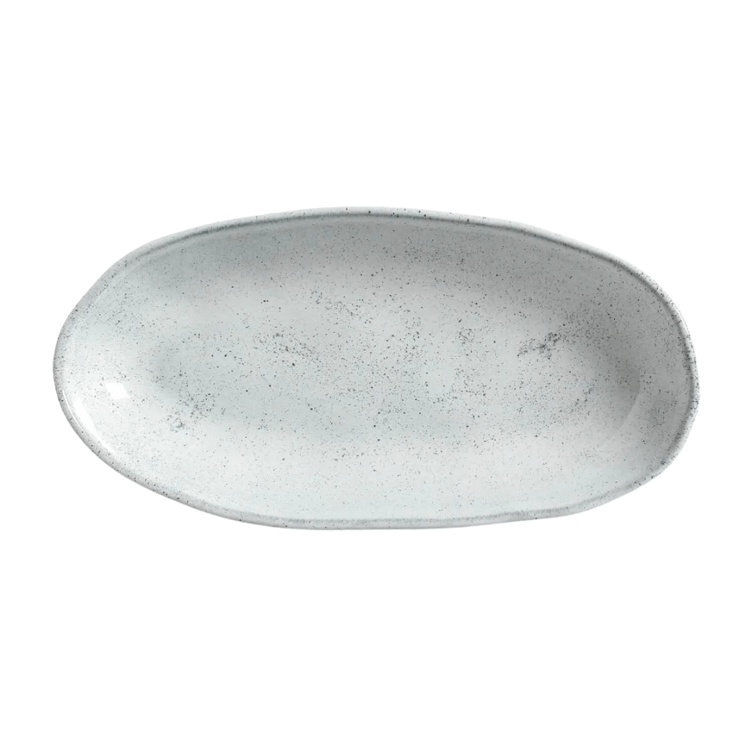Travessa Oval Funda Orgânica Echo Branca 32cm - Ela Decora