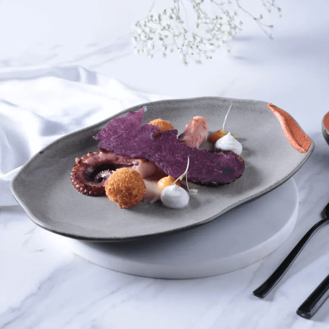 Travessa Oval Rasa Bio Dust Cinza 30cm - Ela Decora