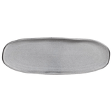 Travessa Oval Rasa Orgânica Dust Cinza 36cm - Ela Decora