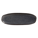 Travessa Oval Rasa Orgânico Titanium Preta 36cm - Ela Decora