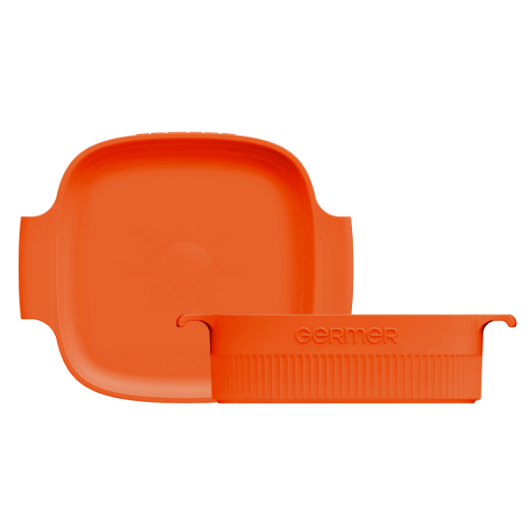 Travessa Quadrada Laranja 21cm - Ela Decora