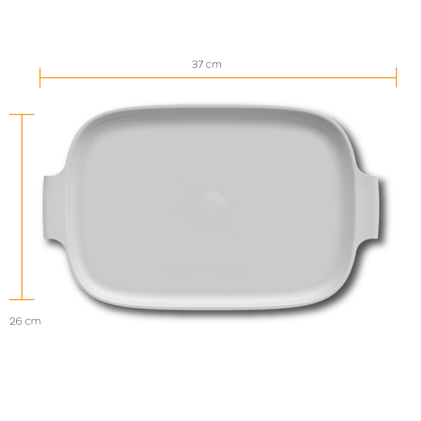 Travessa Retangular Branca 37cm - Ela Decora
