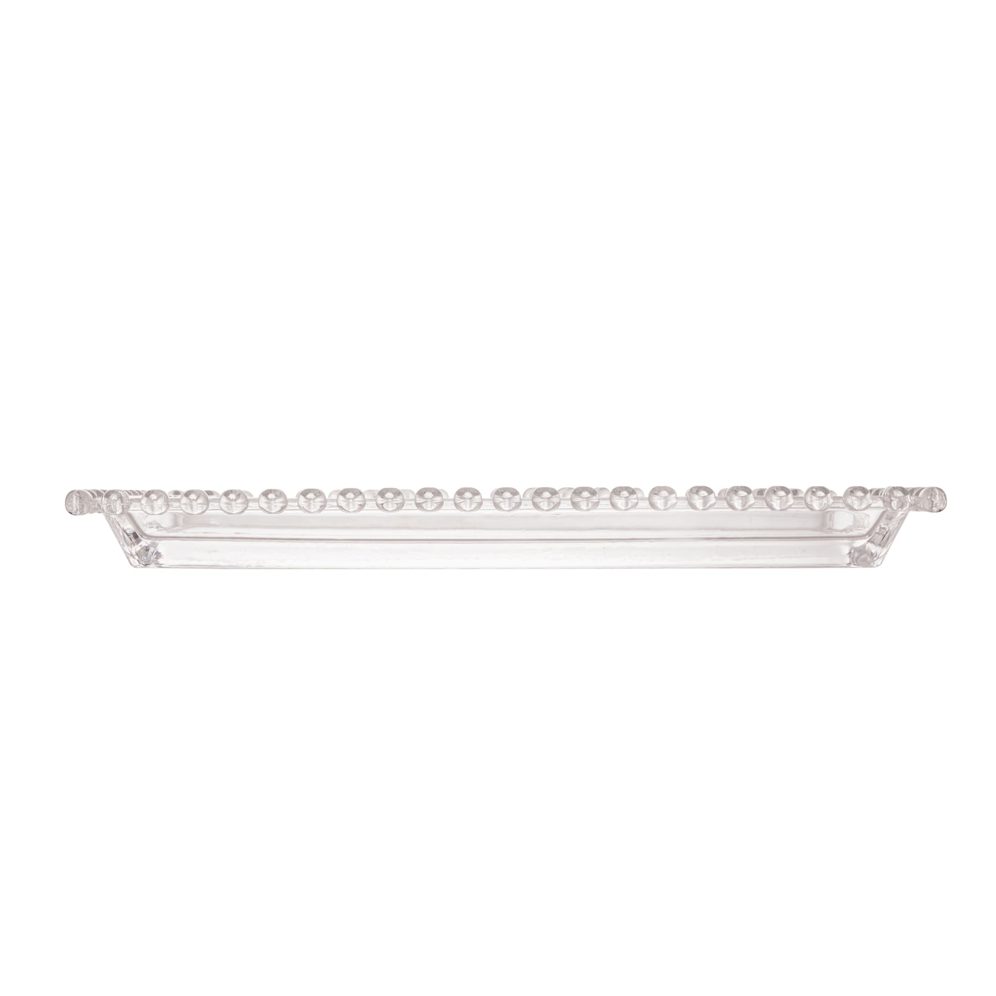 Travessa Retangular Cristal de Chumbo Coração 30cm - Ela Decora