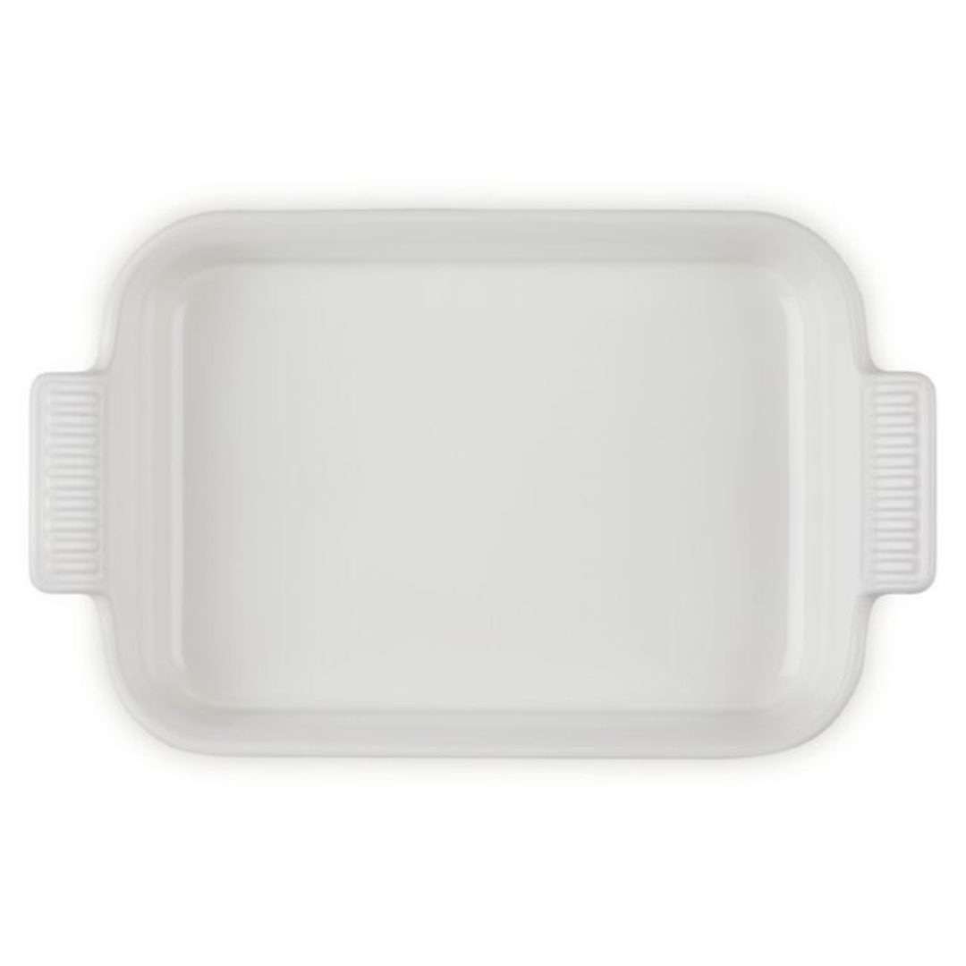 Travessa Retangular Heritage Cerâmica Meringue 19cm Le Creuset - Ela Decora