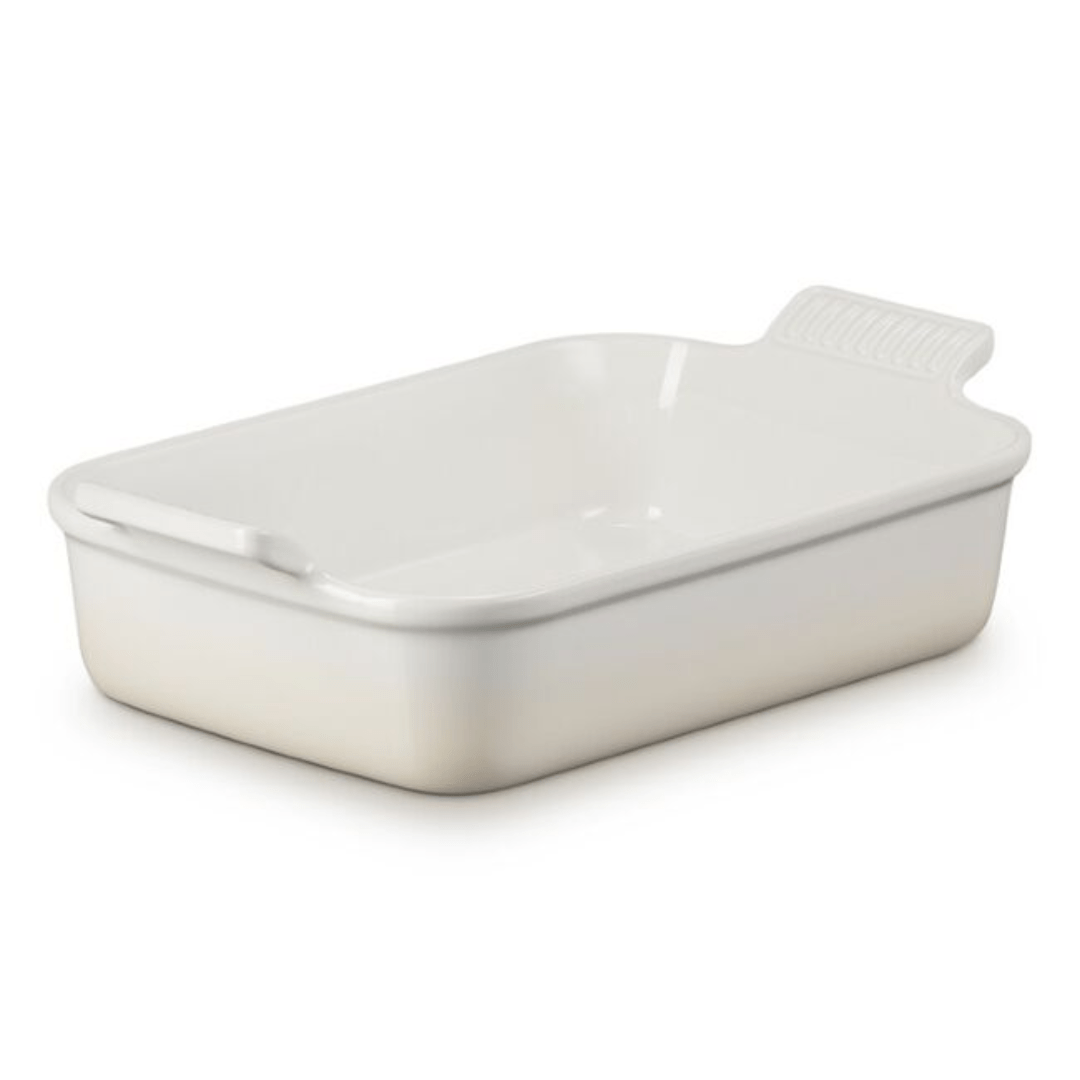 Travessa Retangular Heritage Cerâmica Meringue 19cm Le Creuset - Ela Decora