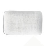 Travessa Retangular Juta Echo Branca 27cm - Ela Decora
