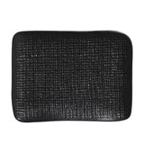 Travessa Retangular Juta Matte Preto 18xm - Ela Decora