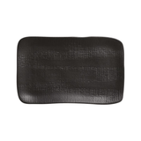 Travessa Retangular Juta Matte Preto 27cm - Ela Decora