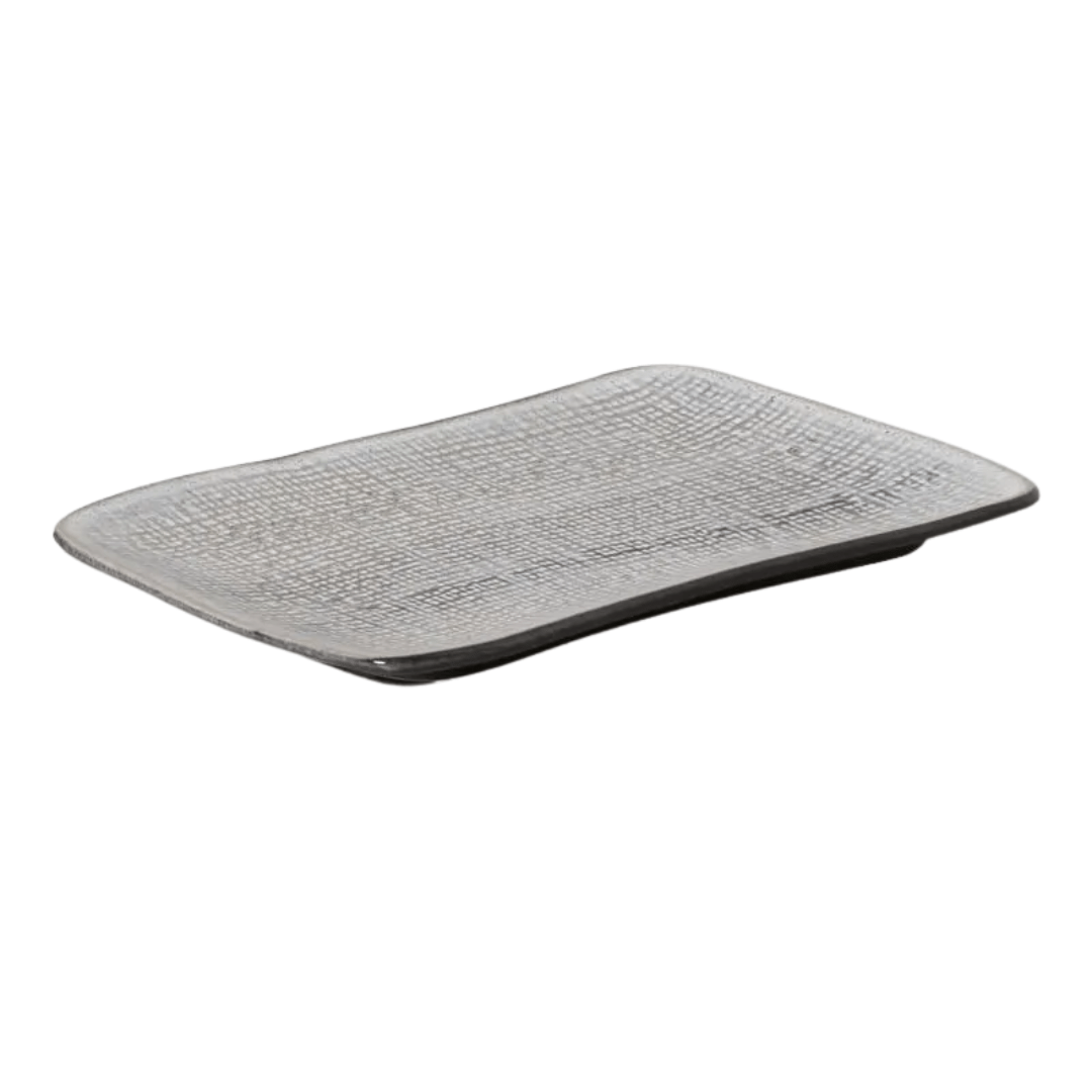 Travessa Retangular Média Juta Dust 27cm - Ela Decora