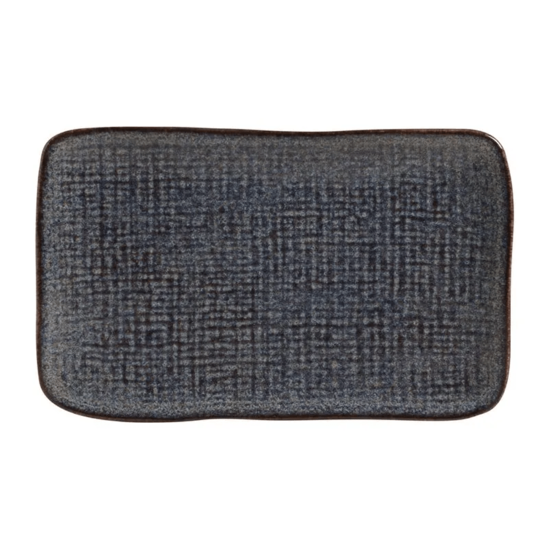 Travessa Retangular Média Juta Titanium 27cm - Ela Decora
