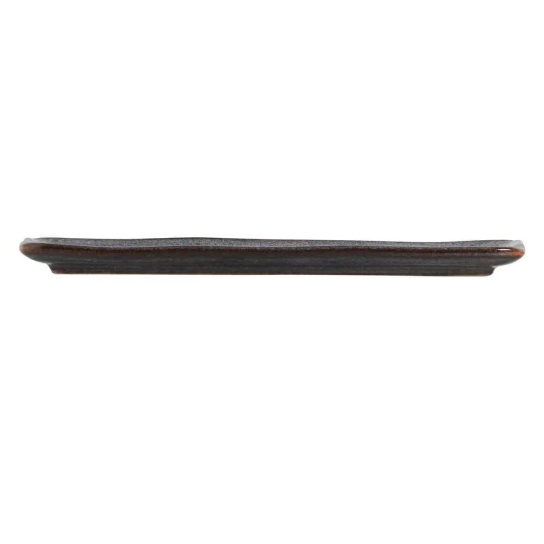 Travessa Retangular Orgânica Titanium 33cm - Ela Decora