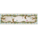 Trilho de Mesa Coelho Xadrez Páscoa 1,41M x 43cm - Ela Decora