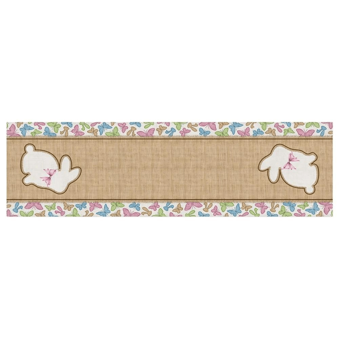 Trilho de Mesa Colorido Páscoa 1,41M x 43cm - Ela Decora