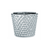 Vaso Cachepot Bolinhas Dots Cerâmica Prata - 8 cm - Ela Decora