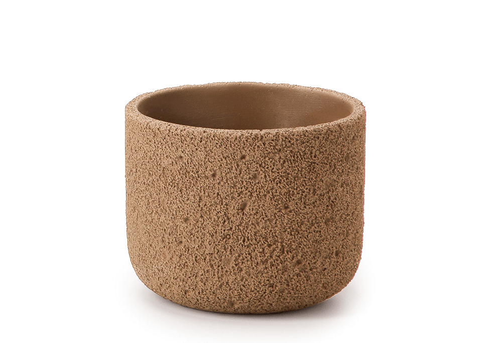 Vaso Cachepot de Cimento Marrom 14,5cm P Mart - Ela Decora