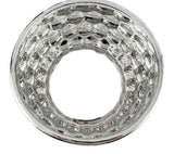 Vaso Cachepot Dots em Cerâmica Metalizado Prata M 21cm - Ela Decora