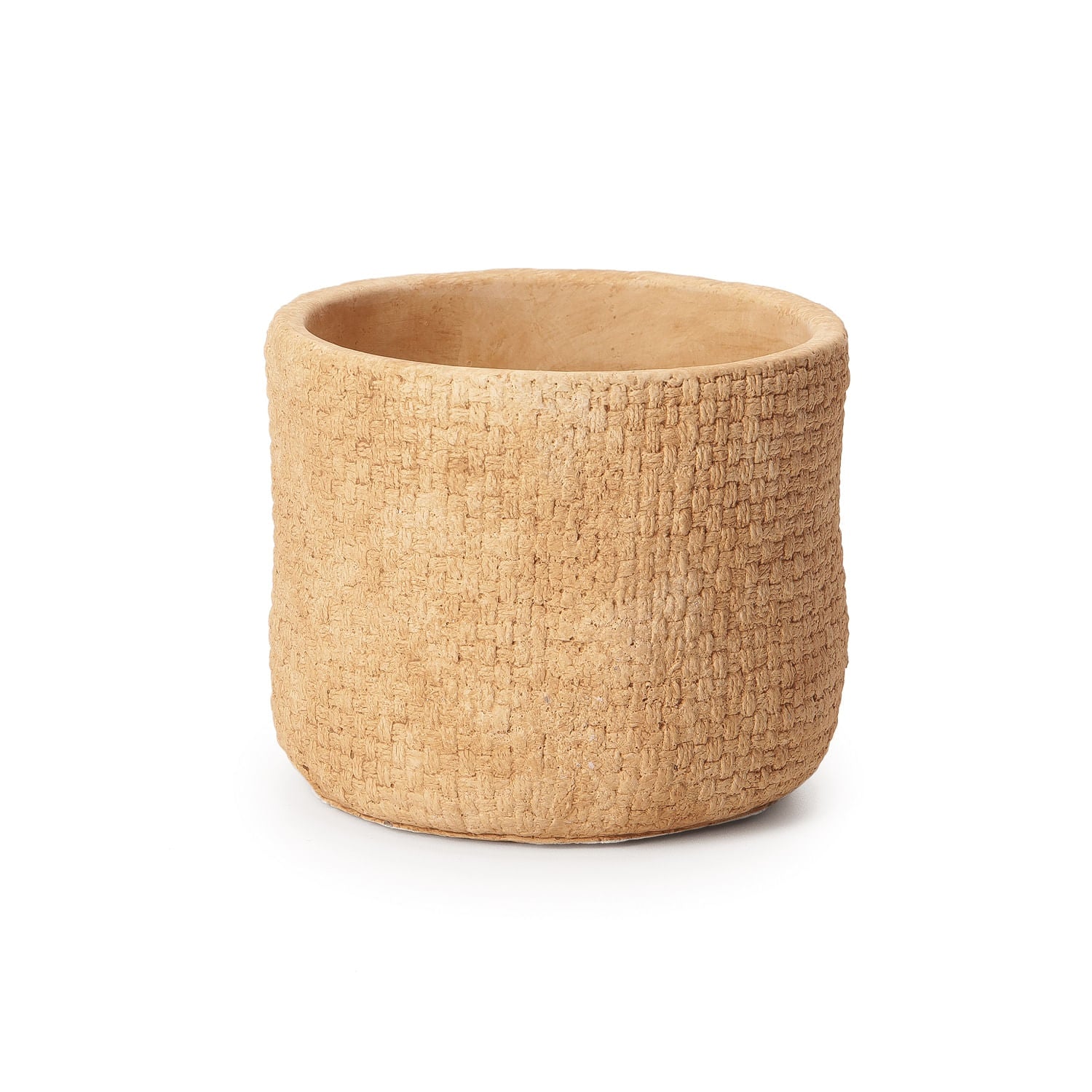 Vaso Cachepot em Cimento Estilo Trançado 14cm Mart - Ela Decora