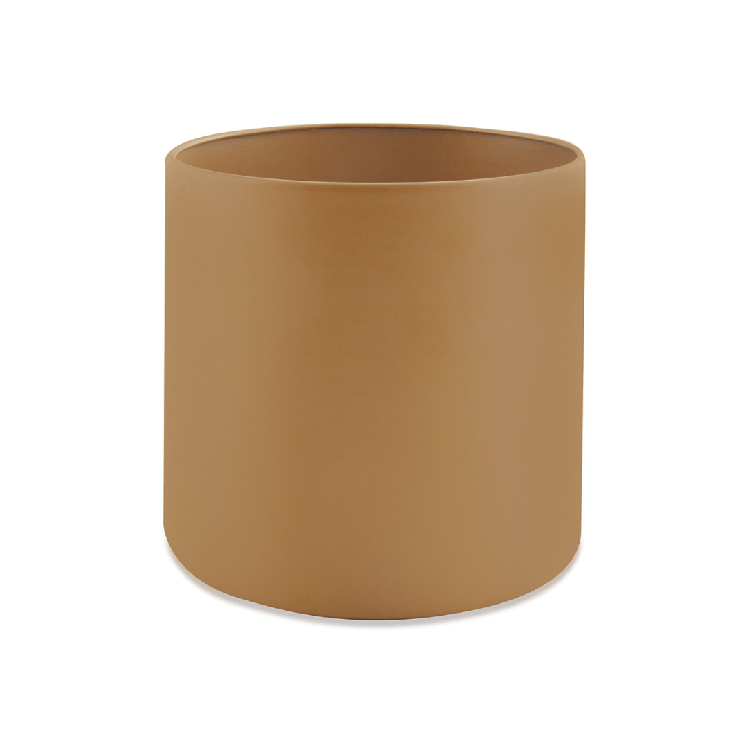 Vaso Cachepot em Metal Marrom 14cm - Ela Decora