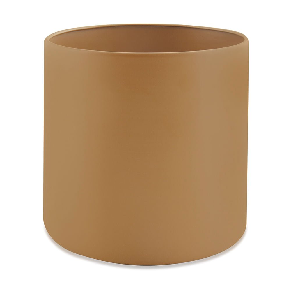 Vaso Cachepot em Metal Marrom 18cm - Ela Decora
