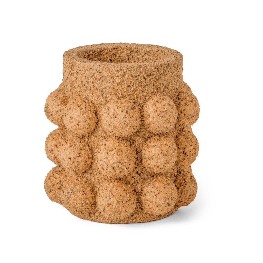 Vaso Cachepot em Palha de Café 13cm - Ela Decora