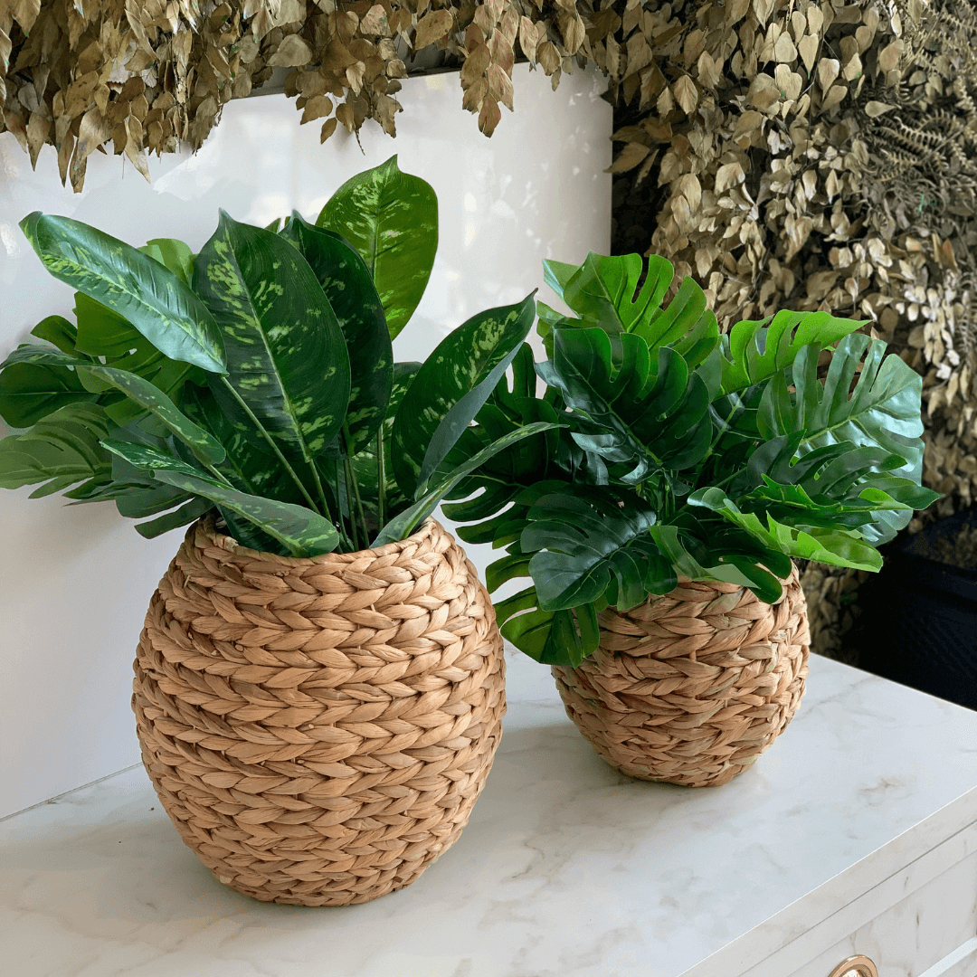 Vaso Cachepot Fibra Natural 21 cm - Ela Decora