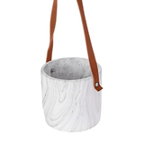 Vaso Cachepot Marmorizado em Cimento Pendente Médio - 15 cm - Ela Decora