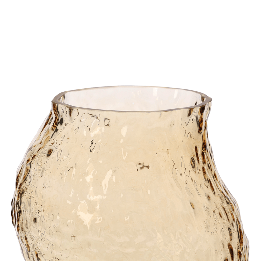 Vaso de Vidro Âmbar 22,5cm - Ela Decora