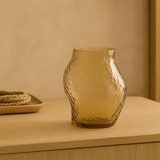 Vaso de Vidro Âmbar 22,5cm - Ela Decora