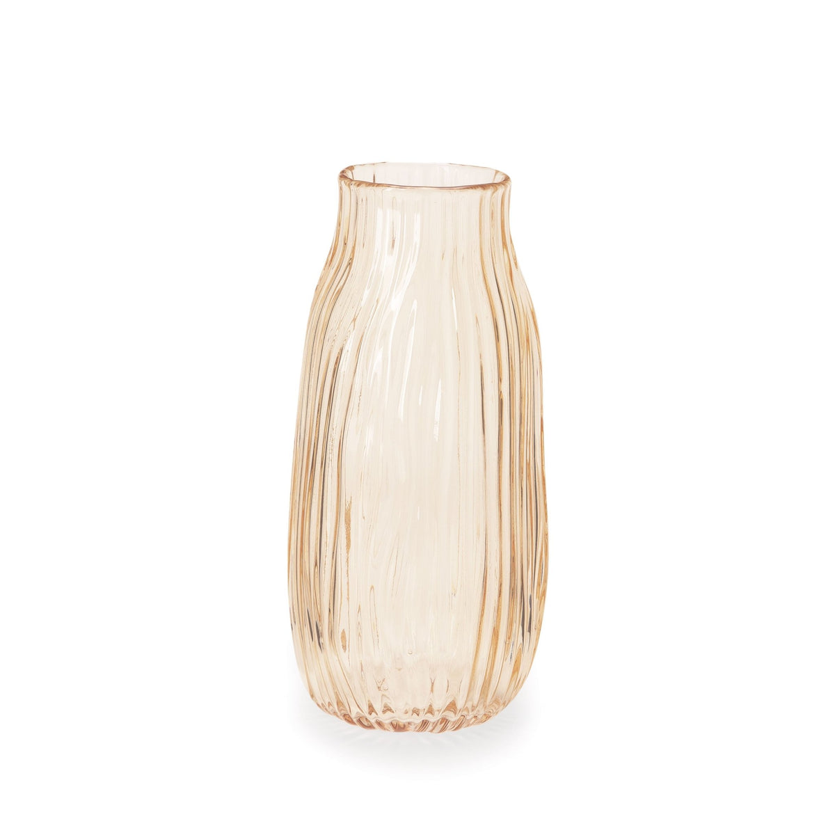 Vaso de Vidro Âmbar 23cm - Ela Decora