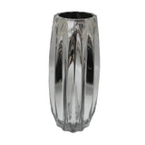 Vaso de Vidro Cromado 30 cm x 8 cm - Ela Decora