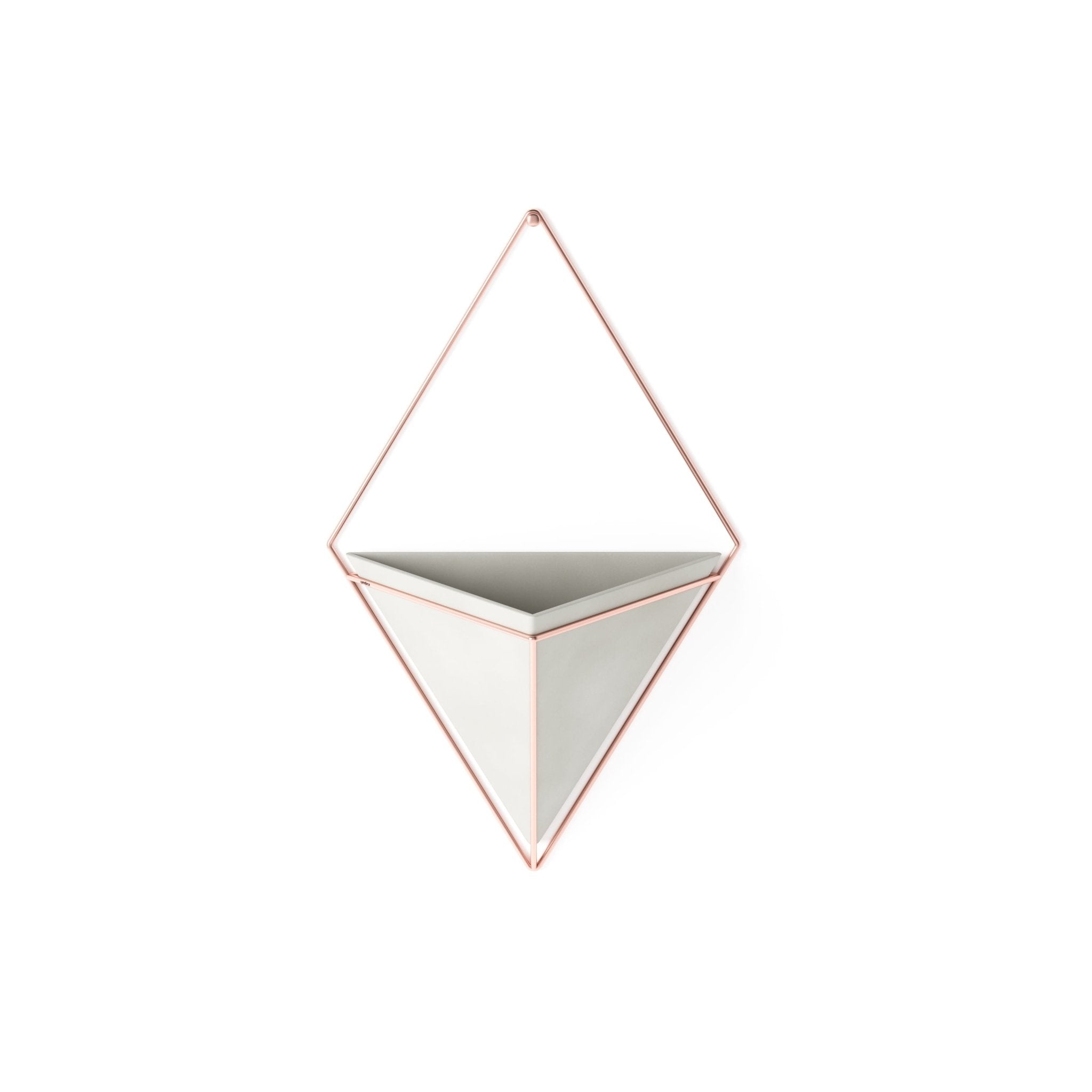 Vaso Decorativo Cachepot de Parede Triangular de Concreto 18 cm x 11,5 cm - Ela Decora