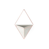 Vaso Decorativo Cachepot de Parede Triangular de Concreto 18 cm x 11,5 cm - Ela Decora