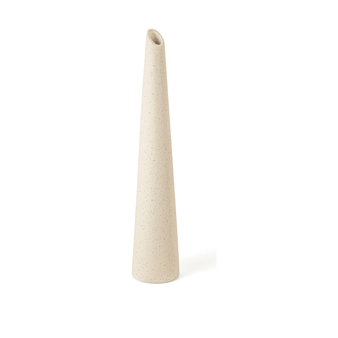 Vaso Decorativo em Cerâmica Branco 30cm - Ela Decora