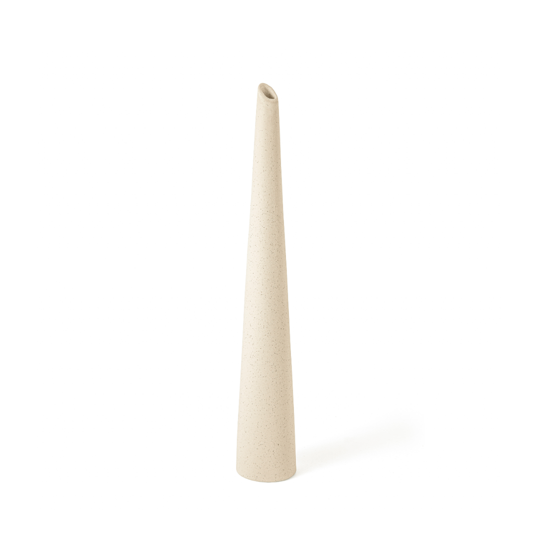 Vaso Decorativo em Cerâmica Branco 46,5cm - Ela Decora