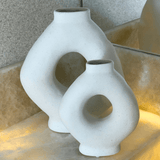 Vaso Decorativo em Cerâmica Vazado 20cm - Ela Decora