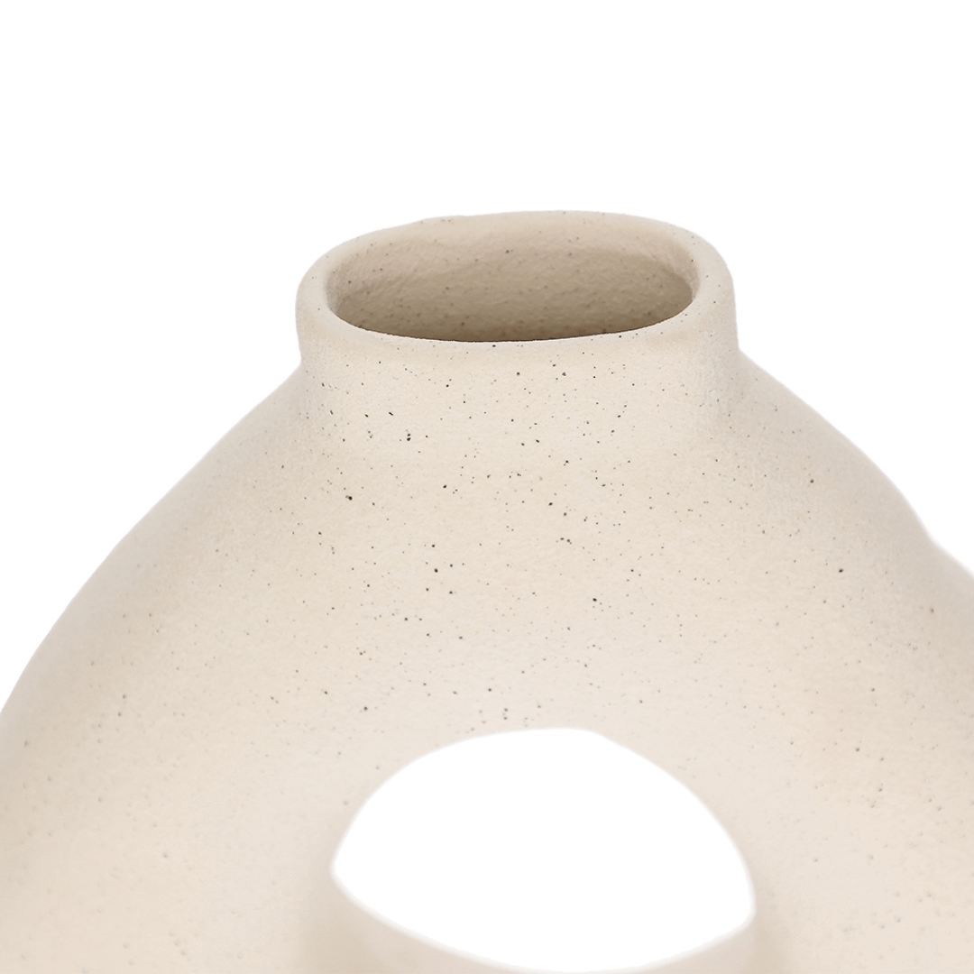 Vaso Decorativo em Cerâmica Vazado 20cm - Ela Decora