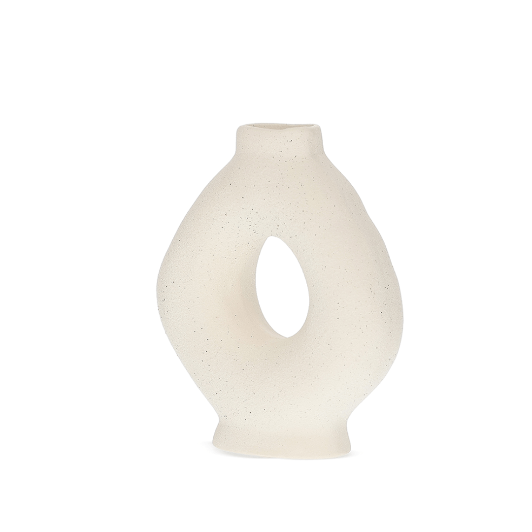 Vaso Decorativo em Cerâmica Vazado 28,5cm - Ela Decora