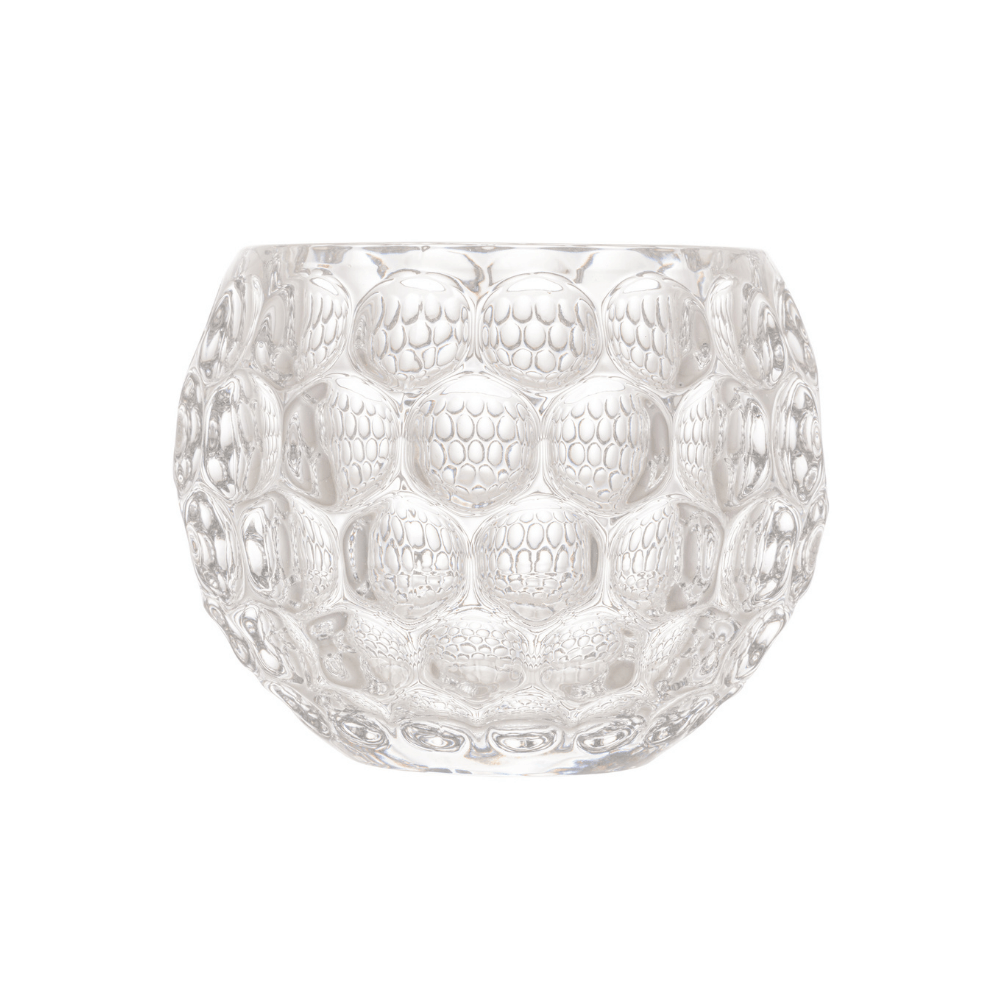 Vaso Decorativo Porta Velas Cachepot de Cristal - 11 x 9 cm - Ela Decora