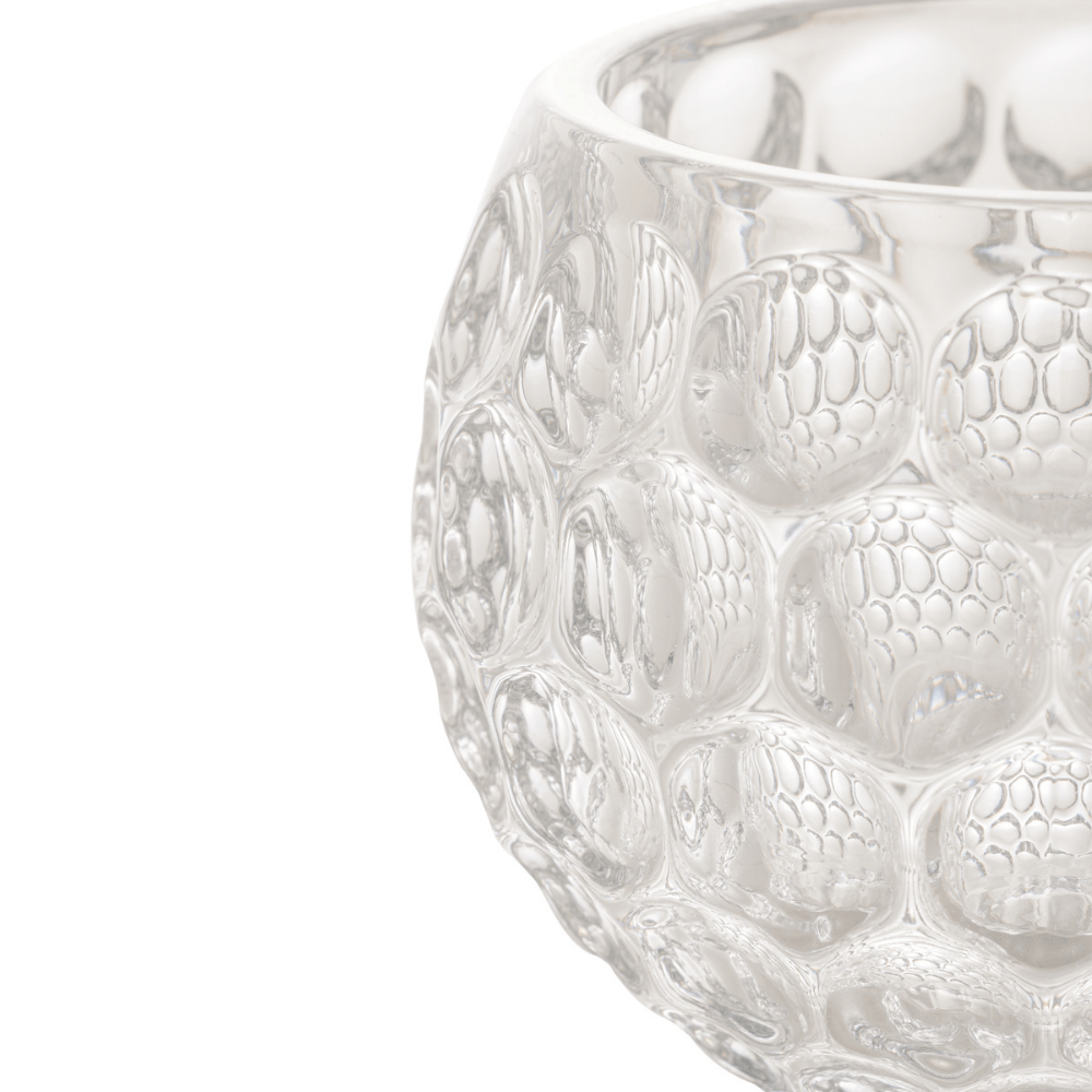 Vaso Decorativo Porta Velas Cachepot de Cristal - 11 x 9 cm - Ela Decora